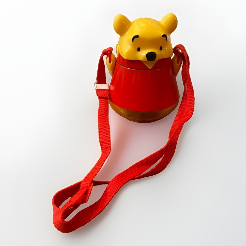 Disney Winnie the Pooh Travel Mug with Straw & Strap Tumbler